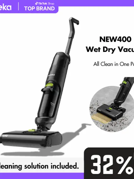 Eureka NEW400 Cordless Wet-Dry Hard Floor Cleaner - 2-in-1 Cordless Vacuum Mop, Self-Propelled, Self-Cleaning, Multi-Surface, Sticky Mess Cleaning, Durable Household Vacuum & Floor Care Appliance, DealsForYouDays