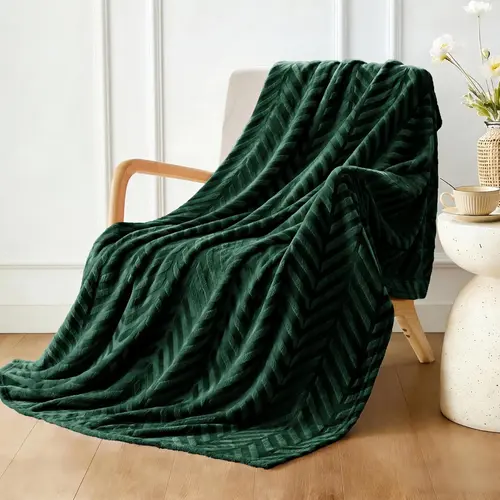 【Fall Deals For You】Whale Flotilla Flannel Fleece Queen/King Size Blanket for Bed, Soft Fluffy Velvet Bedspread Coverlet with Decorative Chevron Pattern for All Season, Warm and Lightweight, 90x104/90 Inch,