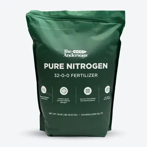 The Andersons Professional 32-0-0 Synthetic Prilled Pure Nitrogen Dry Granular Outdoor Lawn Fertilizer - Small Pellets, Safe For All Turf Types, Quick/Slow Dual Release Nitrogen, Ideal For Growing Season, Bagged Granules Fertilizers & Plant Food