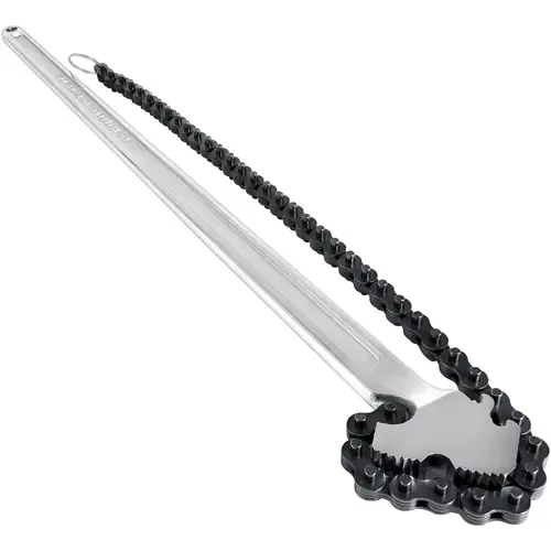 VEVOR 24-Inch Heavy-Duty Heat-Treated Carbon Steel Pipe Chain Wrench, Chrome Forged Solid Wrench with Ergonomic Handle, Max 6.7" Capacity Work Mechanic Tool for Home Improvement Repairs