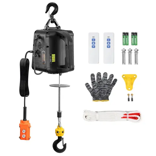 【DealsForYouDays】VEVOR 3-in-1 Electric Hoist Winch Tools1100lbs 1500W Portable Power Winch Crane110V/120V22.9 ft Lifting Height13 ft/minManual-Wired-Wireless Remote ControlOverload Protection, Work Tools, Father's Day Gift Idea, Father's Day Gifts, Tools