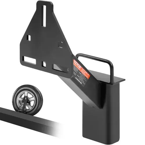 【toolupgrade】VEVOR Rust-Resist Coat Wrought Iron Spare Tire Mount, 160 lbs High Load 4x4 Vehicle Utility Trailer Mount - Wind-Lock, Multi-Bolt Fit for 4-8 Lug Wheels (4" 4.25" 4.5" 4.75" 5" 5.25" 5.5" 6" 6.5" in, 4&5&6&8-Bolt Type), Car Tire Trailer Part