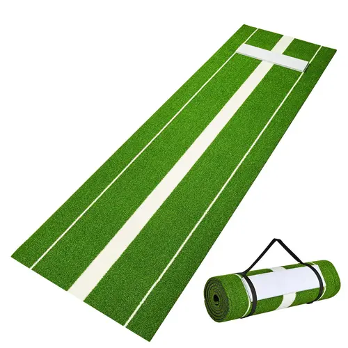 VEVOR 10'x3' Green Softball Pitching Mat, Antislip Antifade EVA-Polypropylene Sports Mat, Durable Lightweight Rubber Training Aid for Pitchers Indoor Outdoor Practice