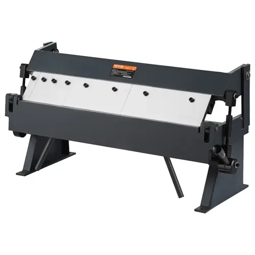 VEVOR 24 In Box and Pan Brake Metal Bending Machine, Portable Metal Shaping Tool with 0-135° Flexibility, 10 Segmented Modules, 5 Adjustable Fingers, 0.39" Thick Body, 20g Low Carbon Steel & 14g Aluminum Capacity for Workshops