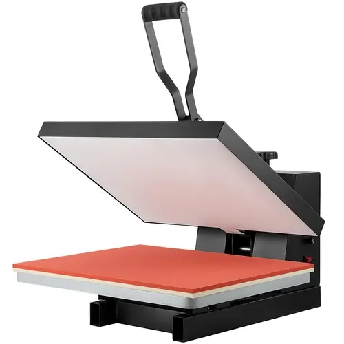 【toolupgrade】VEVOR 16 x 20 in 1700W Steam Press Iron Ironing Machine, Fast Heating, Adjustable Pressure Knob, Digital Panel, Teflon Coating, Easy-to-Use Black Home Appliance for Fabrics, Industrial Sublimation Vinyl Transfer