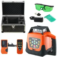 【fathersdaygift】VEVOR Laser Level Max. 2000ft360 Degree Self Leveling Green Cross Line Laser5 Rotation Speeds & 4 Scanning Angles AdjustmentIP66 Waterproof Remote Control Manual Self-leveling Mode Portable Tool