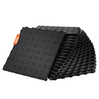 VEVOR Interlocking Garage Tiles, 12x12x0.53 in Bulk Pack (50 Pcs), Diamond-Textured Non-Slip Truck-Ready Floor Covering, Quick-Wipe Clean, Ideal for Garages, Repair Shops