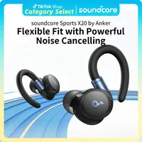 soundcore Sport X20 by Anker, Bluetooth True-Wireless Earbuds, Rotatable-Extendable Ear Hooks, Noise Cancelling, Deep Bass, IP68 Waterproof, Durable, 48H Battery Life, Low Noise Wireless Headphones for Gym #tiktokshopsummersale