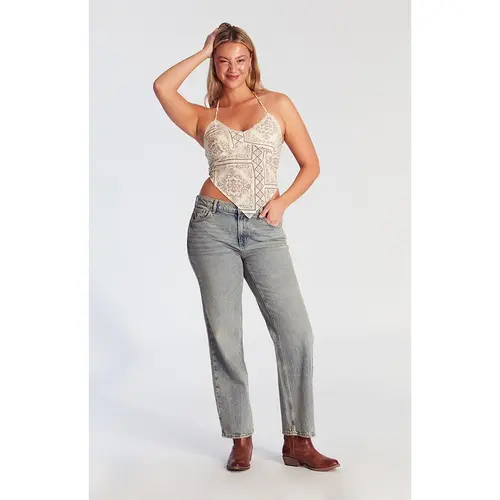 Pacsun Women's Jordyn Low Rise Straight Leg Jeans Medium Indigo