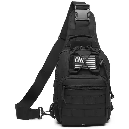 BIGWIG Lightweight Quick Adjust Tactical Compact EDC Sling - Waterproof Crossbody Shoulder Purse, Phone Sling Bag, Gym Travel Chest Bag with Adjustable Strap, Concealed Carry, MOLLE Addon Ready for Range, Men’s Gift