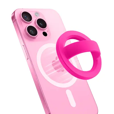 Magnetic Phone Grip Detachable Phone Holder, Silicone Soft MagSafe Loop Grips Accessories Smartphone Mount Cellphone Stand