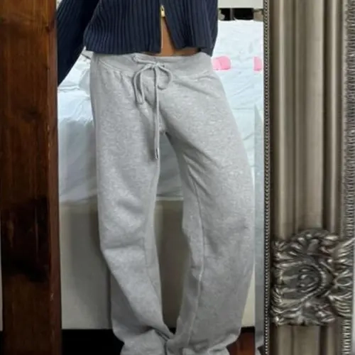 Women's Casual Fitted Sweatpants, Plain Design, Street Style, Minimalist Streetwear Bottoms, Moderate Fabric, Fall & Winter Fashion, Basic Versatile Long Pants