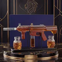 Kollea Whiskey Bottle with Luxury Gift Box,Halloween Gift&Party Decor,Man Cave Bar Accessories,Detachable Decanter&Bullet Shot Bottles,Decanter Set,Military Home Bar Dispenser,Gifts for Him,Husband,Dad,Anniversary&Birthday,Made Of Glass,soho chic giftidea