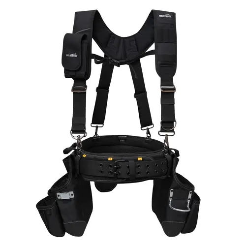 MELOTOUGH Tool Belt with Suspenders Tool Bag Supenders Framers Comb Apron Tool Belt Construction Tool Pouch Builder Heavy Duty Carpenter Suspension Rig for Electrician,  Heavy Duty tool  belts Heavy Duty hammer holder  suspender