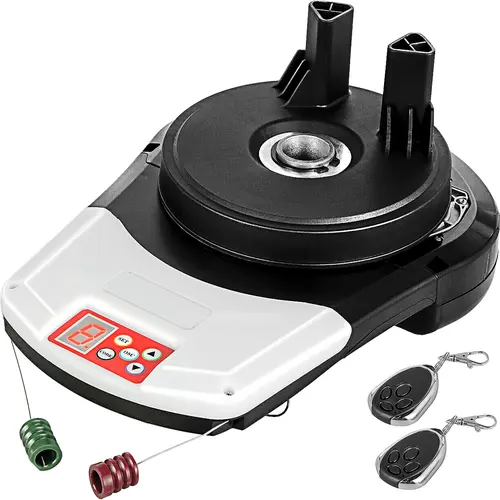 VEVOR 24V Wireless Electric Garage Roller Door Opener Kit, 800N Lift Force, 16.4ft Remote Range, 110V/270 sq.ft Power, Slim Compact Unit Fits Tight Spaces, Manual Override, LED Lights, 2 Remotes for Garages