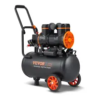 VEVOR Hardware Air Compressor, 2 HP 1450W Unit with 6.3 Gal Tank for Longer Runs, 3.35 CFM@90PSI 116PSI Max Pressure, 70 dB Quiet for Shops, 3-Layer Tank Resists Rust, Plastic Powder Finish, 392℉ Intake Tube, 3500 r/min, for Pneumatic Tools, Auto Repair