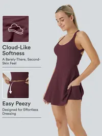 Halara Softlyzero Airy Backless Twisted InstantCool Dance Active Dress-Easy Peezy Edition, Summer Outfits