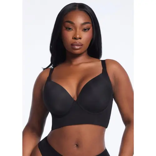She's Waisted Women's Underwire Push Up Bra - 360-Support, Adjustable Straps, Full Coverage, Smooth Comfortable Fabric, Day Wear