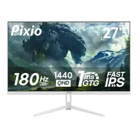 Pixio PX278 Wave 27 inch 180Hz Refresh Rate QHD 1440p Resolution Fast IPS Panel 1ms GTG Response Time Gaming Monitor with Adaptive Sync