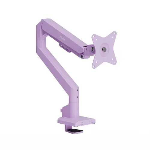 Pixio PS1S Wave Single Monitor Arm - Adjustable Monitor Stand for Gamers, 180º Rotation, 19.8lbs Load Capacity, High-Quality Design for Effortless Viewing