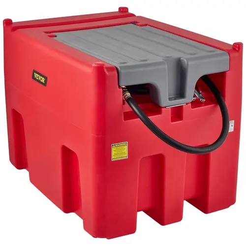 【toolupgrade】VEVOR Portable 116 Gal Fuel Transfer Tank with 10 GPM 12V Electric Pump, 13.1ft Rubber Hose, Forklift Slots for Trucks, Automatic Fueling Nozzle, for Agriculture & Outdoor Industries (Pet Supplies, Fish & Aquatic Supplies, Pumps & Filters)