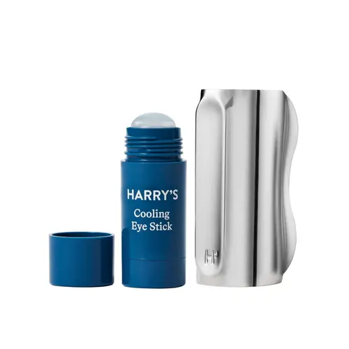 Harry's Cooling Eye Kit with Caffeine & Aloe Vera Reduces Puffiness Hydrates Calms Skin Instant Soothing Glycerin Facial Massage Tool