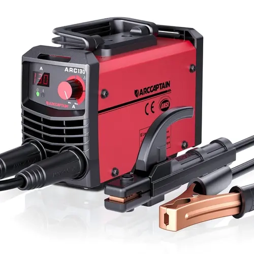 ARCCAPTAIN Arc130 Model 130Amp 110V Plug & Weld Mini Stick Welding Machine, DC IGBT Inverter MMA Welder with Digital Display, Hot Start, Arc Force, Anti-Stick, Portable Handheld Welder for Metal,