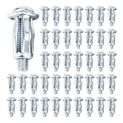 81 PCS Expansion Screw Petal Nut, M4-20, M4-25, M5-25, M6-25 Petal Shape Metal Nut, Jack Nuts with Screws for Installation License Plates, Hollow Wall Iron Skin Line, Billboards (Assortment)
