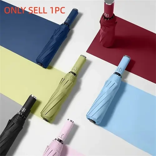 Automatic Opening & Closing Folding Umbrella, 1 Count Portable Windproof Umbrella, Rainproof Large UV Protective Umbrella for Outdoor Travel