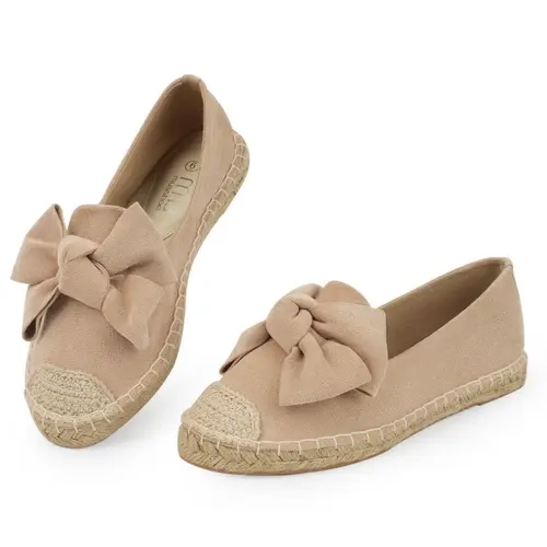 MUSSHOE Women’s Bow Rubber Foam Slip-On Loafers - Breathable, Flexible Ankle Flats, Soft Sole Walking Shoes, All Seasons Casual Convenient Footwear
