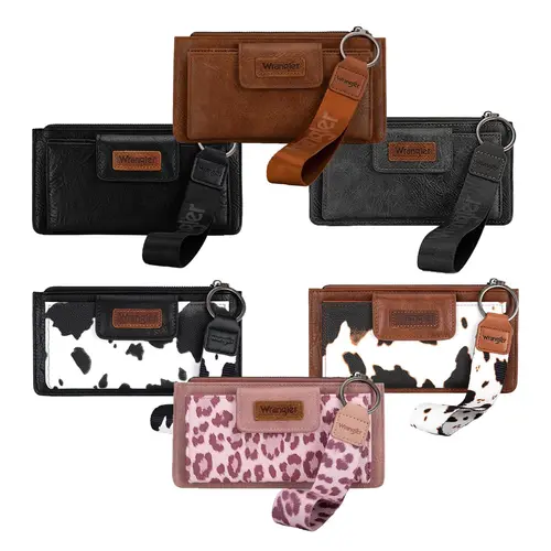 Wrangler Wristlet Wallet for Women Card Cases & Money Organizers with Rfid Lining