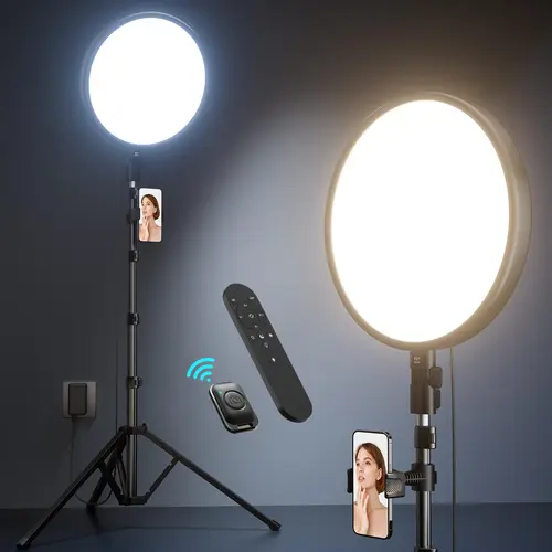 【DealsForYouDays】Weilisi Large Ring Light with 72" Tripod Stand, 6500K Full-Screen Selfie Ring Light for Live Stream, YouTube, TikTok, Video Recording, Photography, Portable Ring Light Tripod for iPhone/Phone with Remote