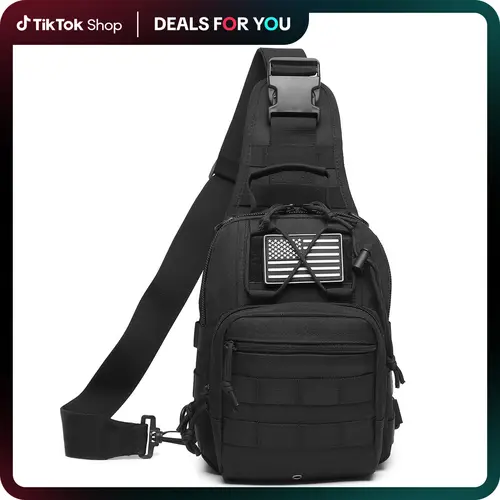 BIGWIG High-Quality Nylon Tactical Sling Backpack - Waterproof Crossbody Gym Bag with Versatile Storage Function, Molle Design, Tactical Accessories for Everyday Carry, Unique Gifts for Man, Mens Gifts for Adults