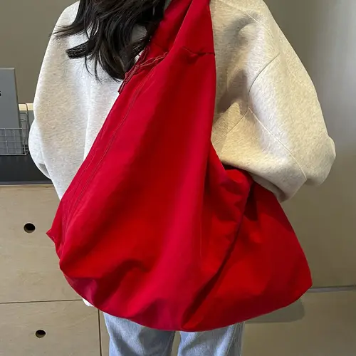 2026 Valentine's Day Gift, Fashionable Plain Casual Crossbody Shoulder Handbag, Large Capacity, Multiple Pockets, Ideal for Work, School, Travel