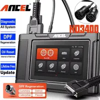 ANCEL HD3400 Heavy Duty Truck OBD2 Scanner - All System Digital Automotive Tester with WiFi, Engine Diagnostics, Steering Diagnostics, DPF Regeneration, Erase Fault Code, Lifetime Free Update for Cummins, CAT