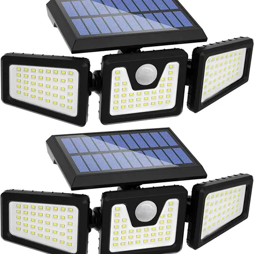 LED Solar Outdoor Lights - Motion Sensor IP65 Waterproof High-Brightness Deterrent Security Lighting, Outdoor Landscape Lighting, Garden Solar Lights for Summer Garden Use,campingessentials,outdoorfurnitureset,campinggear summerwins
