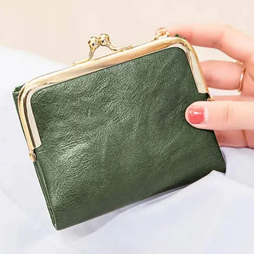 Women's Fashionable Solid Color Kiss Lock Wallet, Casual Versatile Coin Purse for Daily Used, Trendy All-match & Exquisite Wallet for Birthday Gift，Suitable for Thanksgiving, Christmas, and men's gift giving