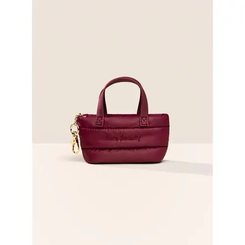 Mini Puffy Tote Keychain - Merlot