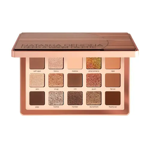 Natasha Denona I Need A Warm Eyeshadow Palette - Iconic Formulas Pro-Level Pigments User-Friendly Systems with Slip Cream Matte & Metal Gloss