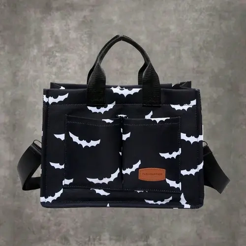 Women's Elegant Solid Color Tote Bag, Crossbody Tote Bag, Fashionable Large Capacity Multi-pocket Canvas Shoulder Bag, Lightweight Casual Tote Shoulder Messenger Bag, Crossbody Shoulder Handbag, Casual Messenger Bags