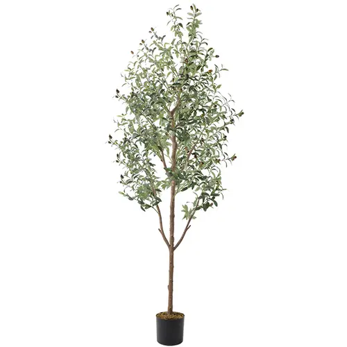 5FT/6FT/7FT/8FT Artificial Olive Tree - Lifelike Faux Olive Tree for Indoor & Outdoor Spaces, Realistic Foliage & Fruits, Durable & Safe Decor Decorative Plants Ornaments