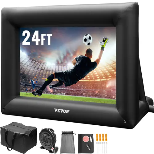 【DealsForYouDays】VEVOR Inflatable Movie Screen 24FT Inflatable Projector Screen for outside ， Inflatable Screen Oxford Fabric Material Blow Up Screen for Outdoor Movie Supports Front/Rear Projection,summerwins,father'sdaygifts