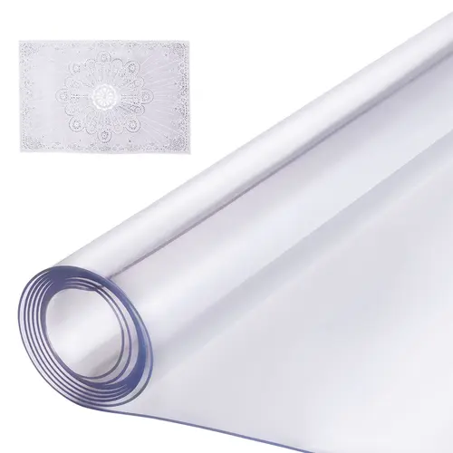 VEVOR Plastic Table Cover - 42x96in 1.5mm Thick PVC Desk Mat, All-Season Indoor Nonslip Waterproof Easy-Clean Pad, 42x96in Covers Large Tops, Fits Dining & Kitchen Tops, for Office Dressers Night Stands