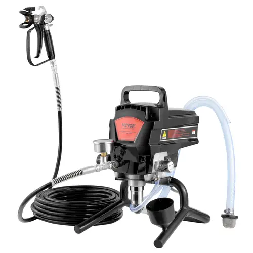 VEVOR 950W Power Stand Airless Paint Sprayer with Base, 3000PSI Even Coat Electric Handheld Sprayer Kit, Adjustable Motor, Detachable Pump Body, Infinite Speed Control, Wear-Resistant, Extension Pole for Home Projects