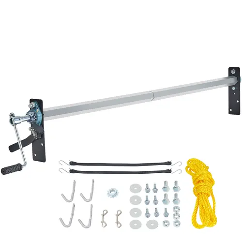 【DealsForYouDays】VEVOR Hand Crank Tarp Roller (No Tarp) 64" to 104" WideAluminum AlloyManual Cab Level Dump Truck Tarp Roller with 7" Sponge-Wrapped HandlePerfect for Dump TrucksTrailersTrash Haulers