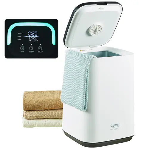 VEVOR 20L Large Household Fireproof Towel Warmer Bucket - Bathroom Necessities, Safe, 24h Delay Timer, 20/40/60 Min Auto Shut Off, Child Lock, LED Screen, U-shaped Light, Customizable Fragrance, for Blanket/Pajama/Towel Spa Use