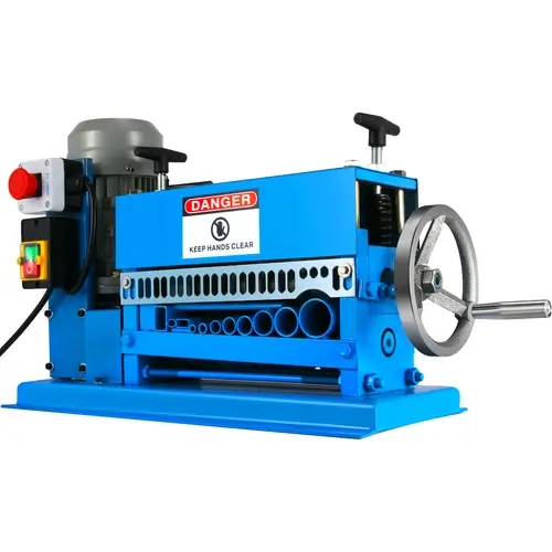 VEVOR 110V Heavy Duty Wire Stripping Tool, 370W Motor Kit with 10 Adjustable Blades & Rollers, 1.5-38MM Copper/Aluminum Recycler, 15M/Min Fast Speed, Emergency Stop, Extensive Use, Effortless Operation, Father's Day Gift Option