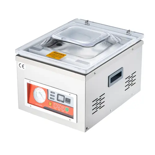 VEVOR ToolUpgrade Series Automatic Chamber Vacuum Sealer, Max 950W Motor Powers Fast Vacuuming, 260W Seal Power, Various Specs, 30 Bags, Emergency Stop, 1 Vacuum Pump Oil Bottle, 1 Filling Plate, for Wet Foods/Meats, Home & Commercial Use