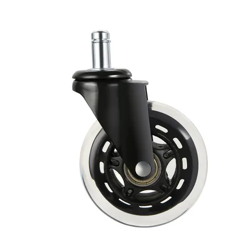 VEVOR 5-Piece Furniture Moving Wheel Set, 5 Swivel Casters for Office Chairs, 1-Time Molded Durable Polyurethane, Dual Ball Bearings, Rust-Resistant Metal, Scratch-Safe Tread, Universal Fit, Hardwood Floor Safe