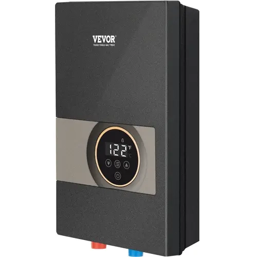 VEVOR 8kW Instant Electric Tankless Water Heater, Aluminum Build, 1/2'' NPT Inlet/Outlet, Digital Control, Overheat Protect Auto-Cut Off, Wall-Mount, Easy Installation, 24-Hour Supply, ETL Listed for Large Families & Commercial Establishments